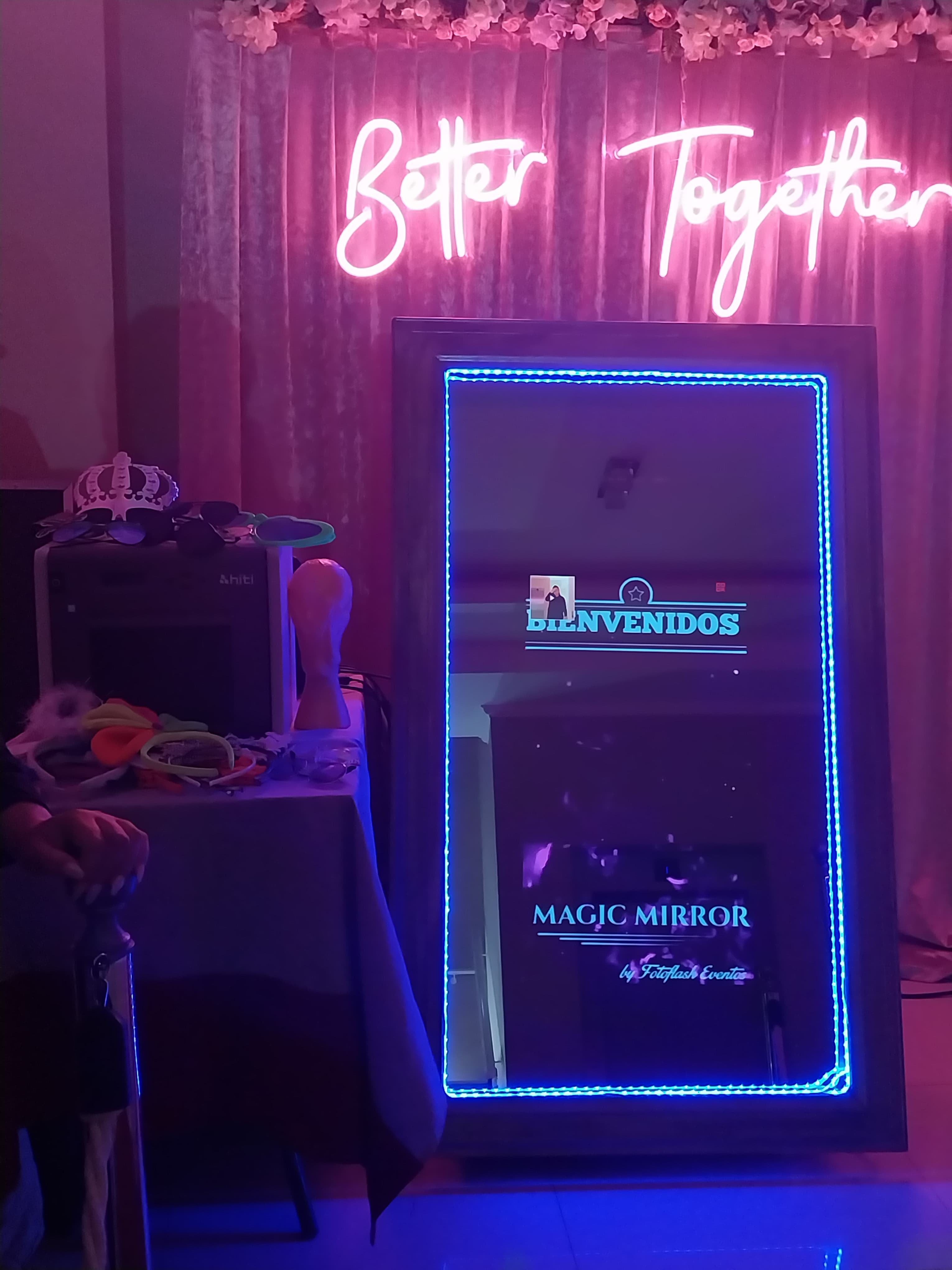 Espejo Mágico de Fotoflash Eventos en una fiesta de 15